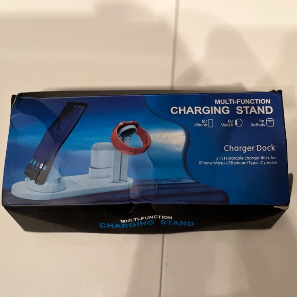 Multi-Function Charging Stand Dock for iPhone Apple Watch and AirPods (new/x) - Picture 2 of 14